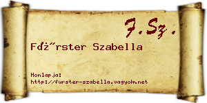 Fürster Szabella névjegykártya